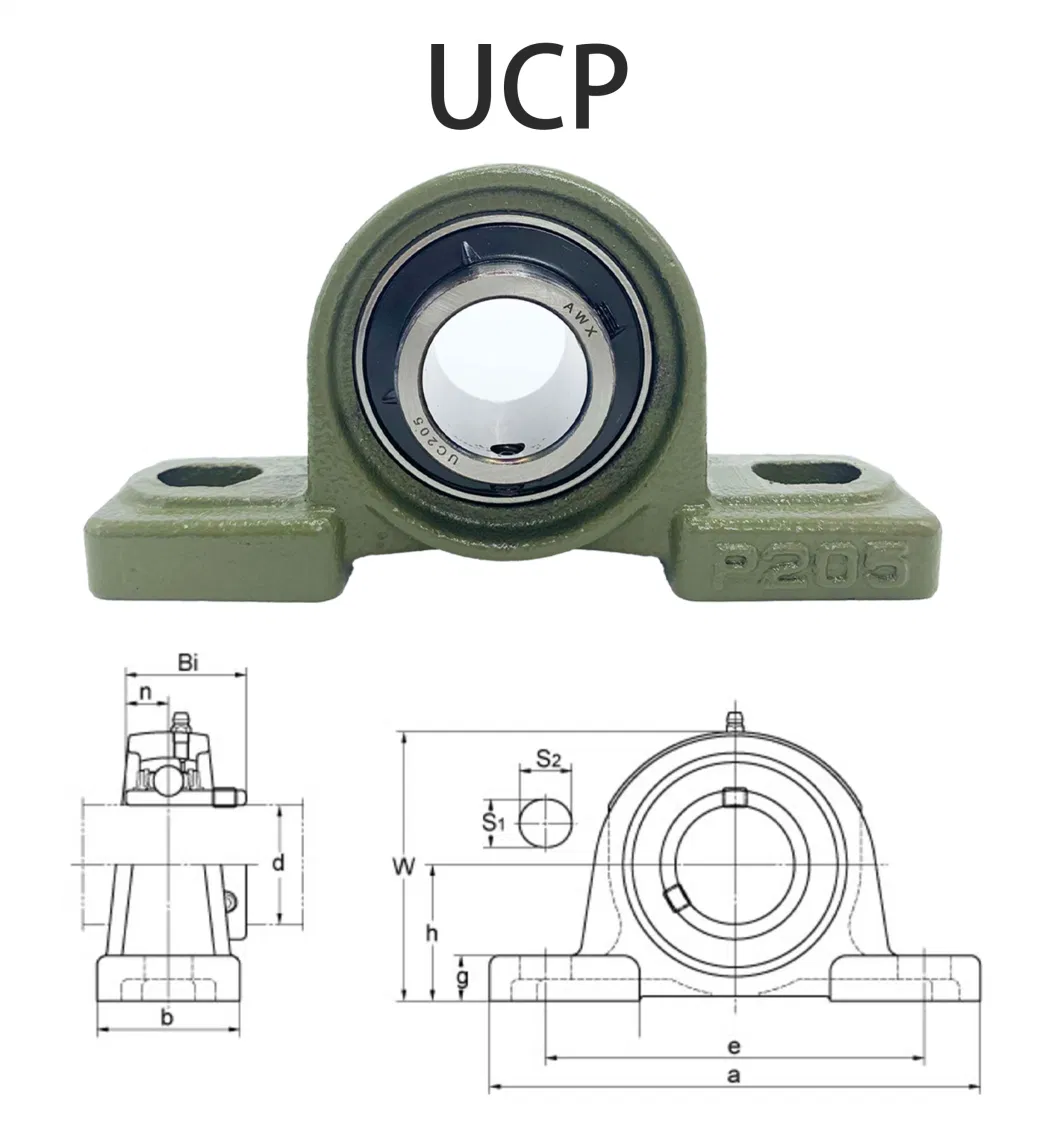 Pillow Block Bearing Bearing and Bearing Housing Ucf Bearings Ex311-32 G2 50.8X120X73/55.6mm Flanged Ball Bearing Insert Bearing