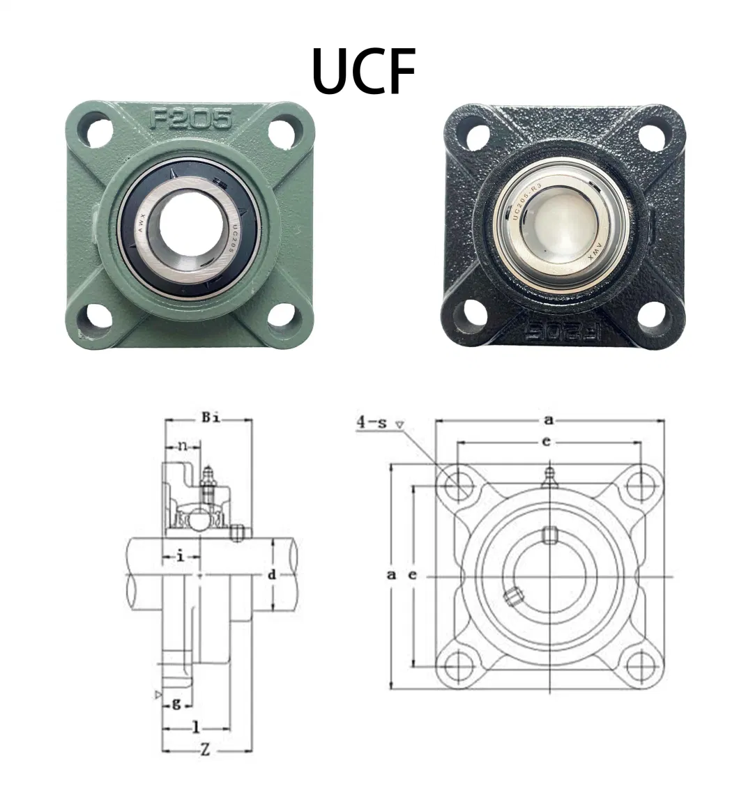 Pillow Block Bearing Bearing and Bearing Housing Ucf Bearings Ex311-32 G2 50.8X120X73/55.6mm Flanged Ball Bearing Insert Bearing