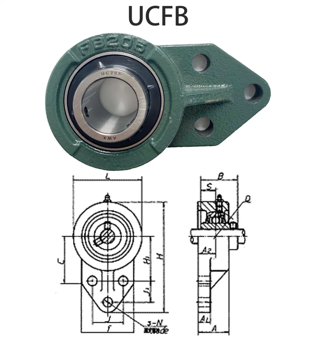 Pillow Block Bearing Bearing and Bearing Housing Ucf Bearings Ex311-32 G2 50.8X120X73/55.6mm Flanged Ball Bearing Insert Bearing